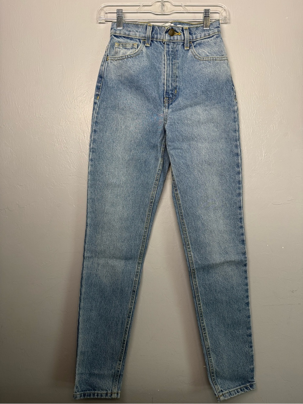 American Apparel Light Wash High-Rise Jeans